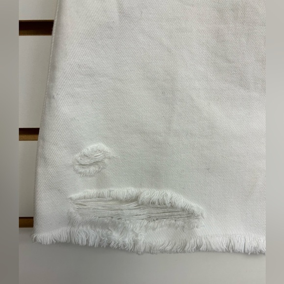 Rolla’s Claudia Skirt - White Denim - Distressed with Frayed Hem - NWT - Size 27 - Picture 3 of 13